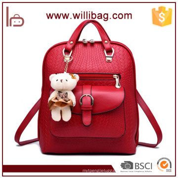 China Suppliers Wholesale Trend Backpack PU Bag Women With Toy